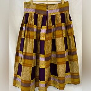 Beautiful purple and gold skirt/ African print.